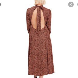 FREE PEOPLE cheetah midi dress